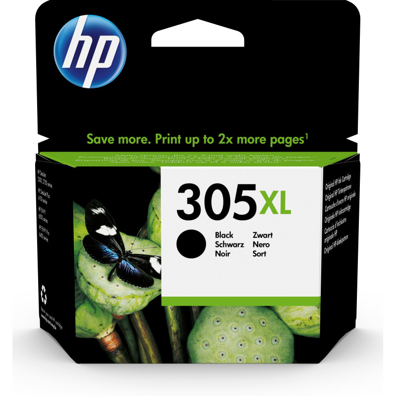 HP 305XL Cartouche d'encre authentique grande capacité noir HP 305XL Cartouche d'encre authentique grande capacité noir