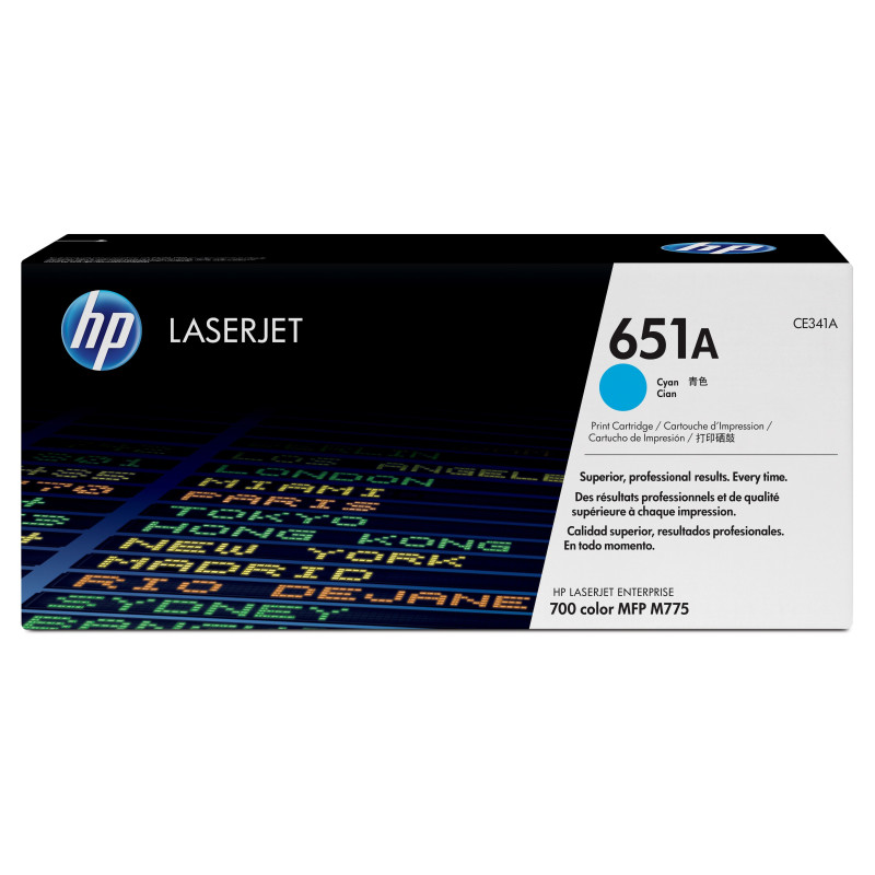HP 651A toner LaserJet cyan authentique HP 651A toner LaserJet cyan authentique