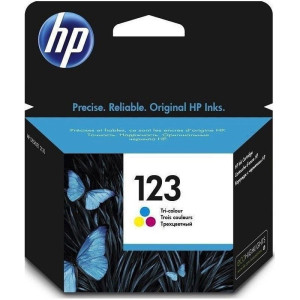 HP 123 Tri-color ink cartridge cartouche d'encre 1 pièce(s) Original Rendement standard Cyan, Magenta, Jaune