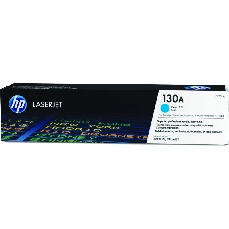 HP Cartouche de toner cyan d'origine LaserJet 130A