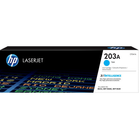 HP 203A cartouche de toner LaserJet cyan authentique