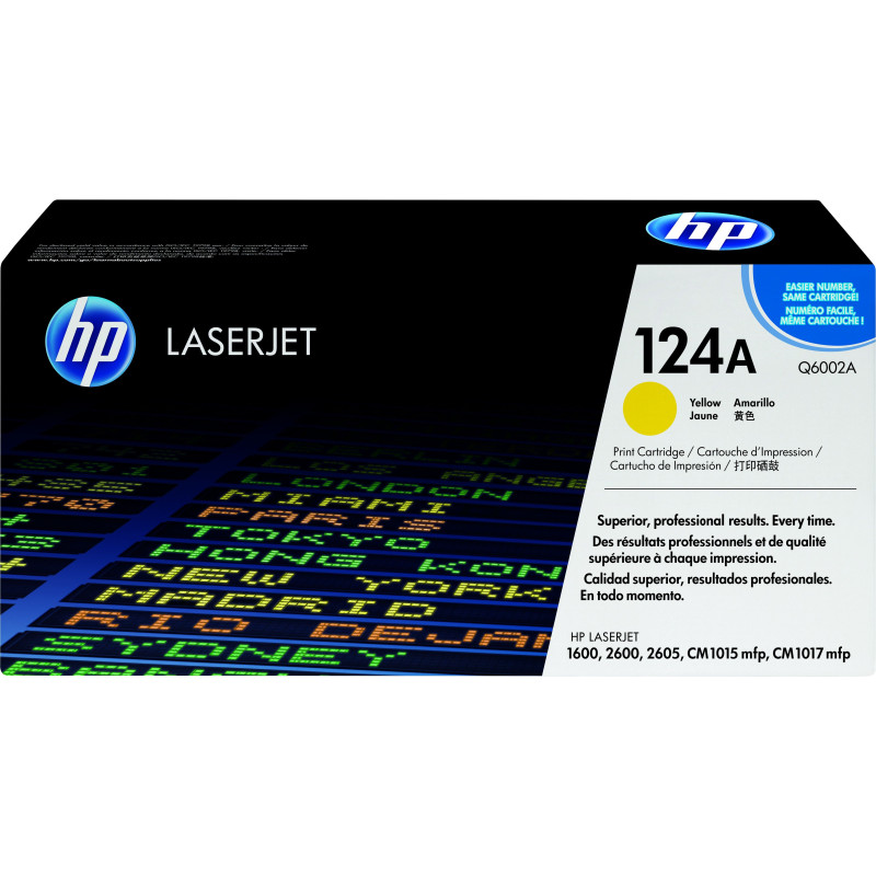 HP 124A toner LaserJet jaune authentique HP 124A toner LaserJet jaune authentique