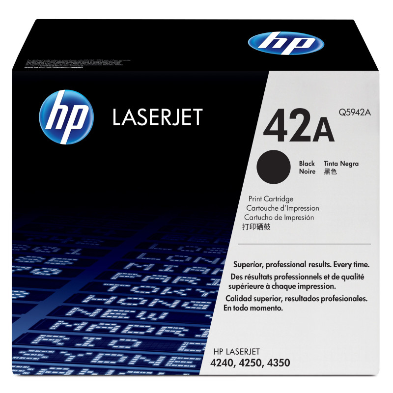 HP 42A toner LaserJet noir authentique HP 42A toner LaserJet noir authentique
