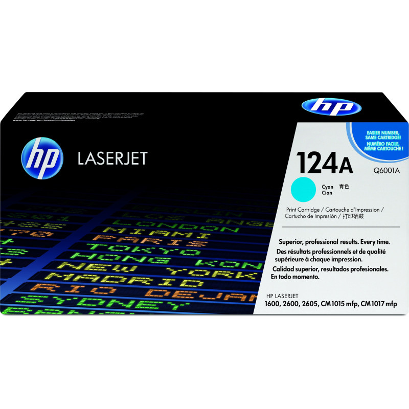 HP 124A toner LaserJet cyan authentique