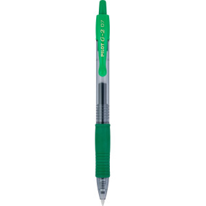 Pilot, stylos roller à encre gel G2 Premium, pointe fine 0,7 mm, vert, lot de 12