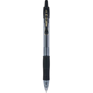 Pilot, stylos à bille à encre gel G2 Premium, pointe fine 0,7 mm, noir, lot de 12 (boîte de douze)