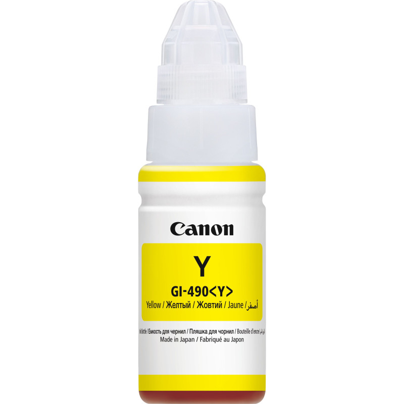 Canon GI-490 Jaune - Bouteille d'encre Canon d'origine (0666C001AB)