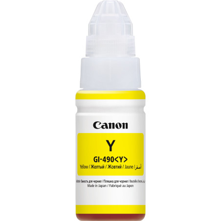 Canon GI-490 Jaune - Bouteille d'encre Canon d'origine (0666C001AB)