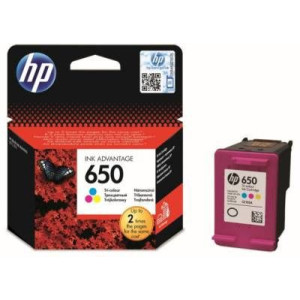HP 650 cartouche d'encre 1 pièce(s) Original Cyan, Magenta, Jaune