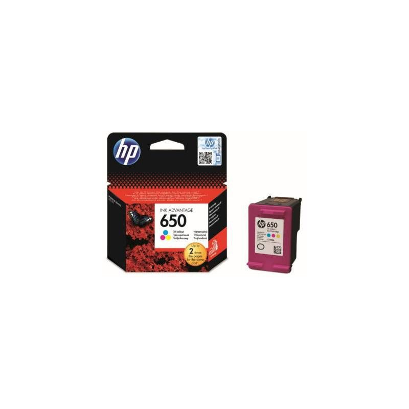 HP 650 cartouche d'encre 1 pièce(s) Original Cyan, Magenta, Jaune HP 650 cartouche d'encre 1 pièce(s) Original Cyan, Magenta, Jaune