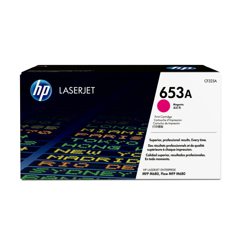 HP 653A Magenta Original LaserJet Toner Cartridge CF323A, up to 16,500 pages, for CLJ Enterprise MFP M680 HP 653A Magenta Original LaserJet Toner Cartridge CF323A, up to 16,500 pages, for CLJ Enterprise MFP M680