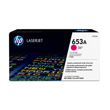 HP 653A Magenta Original LaserJet Toner Cartridge CF323A, up to 16,500 pages, for CLJ Enterprise MFP M680