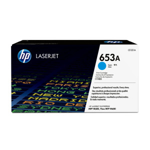 HP 653A Cyan Original LaserJet Toner Cartridge CF321A, up to 16,500 pages, for CLJ Enterprise MFP M680