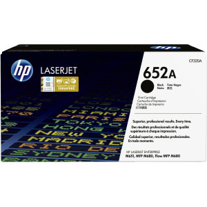 HP 652A Black Original LaserJet Toner Cartridge CF320A, up to 11,500 pages, for CLJ Enterprise M651/MFP M680
