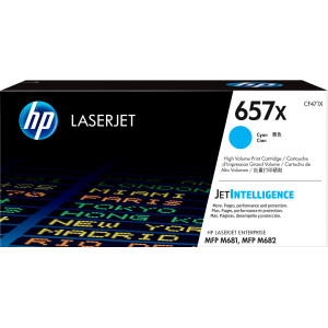 HP 657X High Yield Cyan Original LaserJet Toner Cartridge