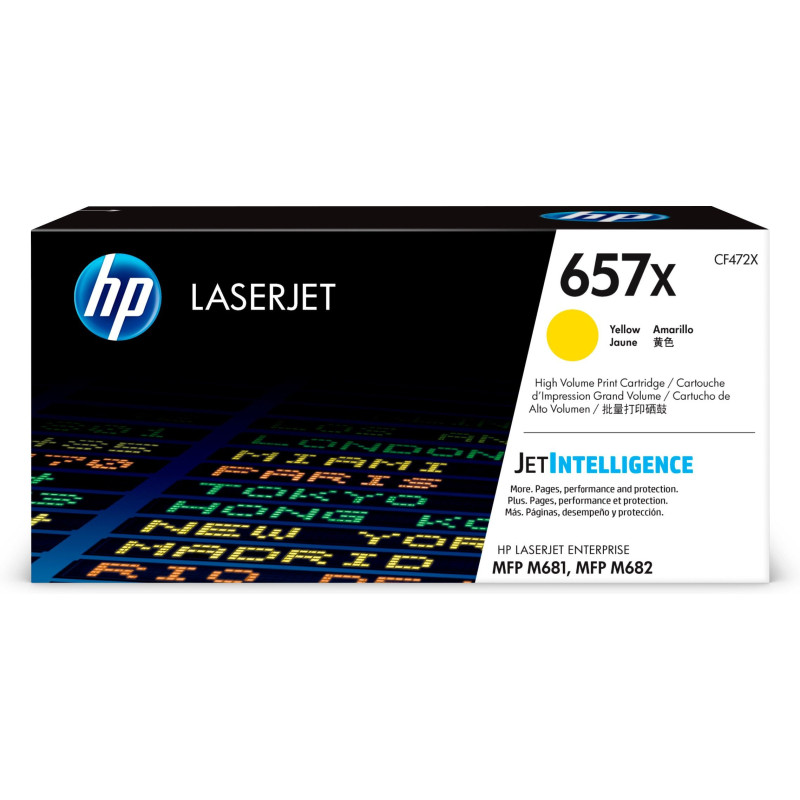 HP 657X High Yield Yellow Original LaserJet Toner Cartridge HP 657X High Yield Yellow Original LaserJet Toner Cartridge