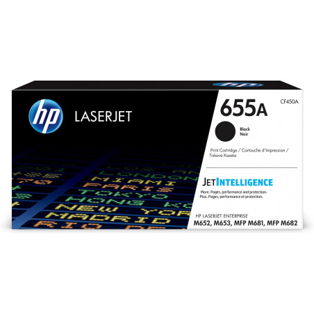 HP 655A Black Original LaserJet Toner Cartridge