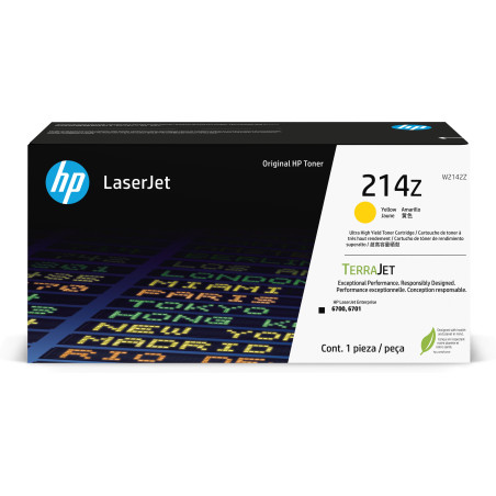 HP 214Z Ultra High Yield Yellow Original LaserJet Toner Cartridge 26000 pages