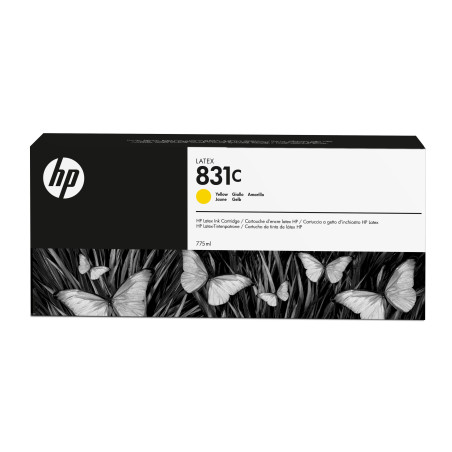 HP 831C 775-ml Yellow Latex Ink Cartridge