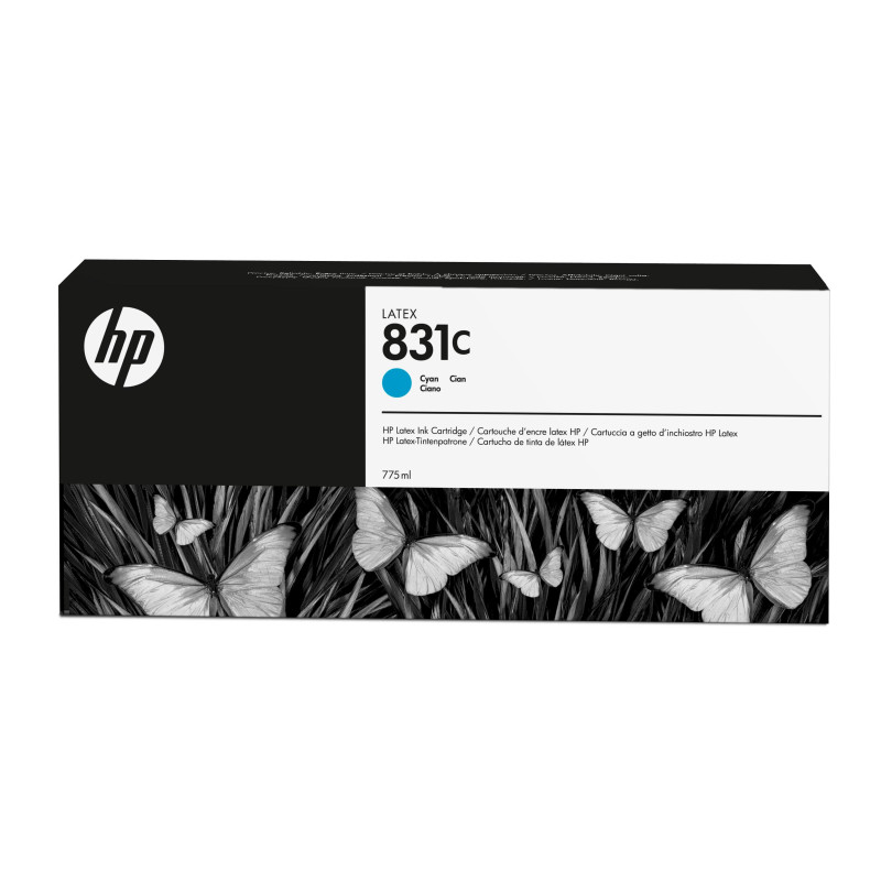 HP 831C 775-ml Cyan Latex Ink Cartridge HP 831C 775-ml Cyan Latex Ink Cartridge
