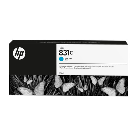 HP 831C 775-ml Cyan Latex Ink Cartridge