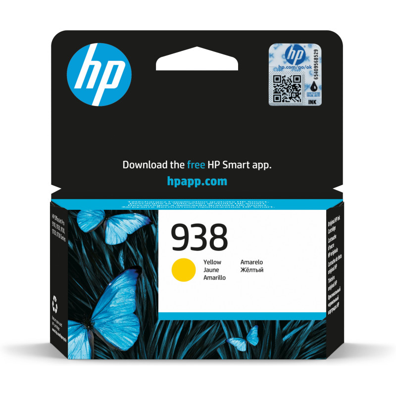 HP 938 Yellow Original Ink Cartridge 800 Pages