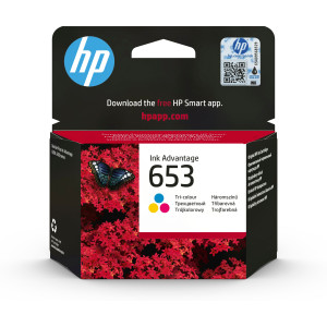 HP 653 Tri-color Original Ink Advantage Cartridge