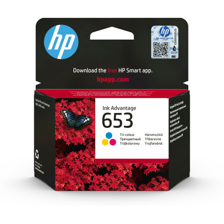 HP 653 Tri-color Original Ink Advantage Cartridge