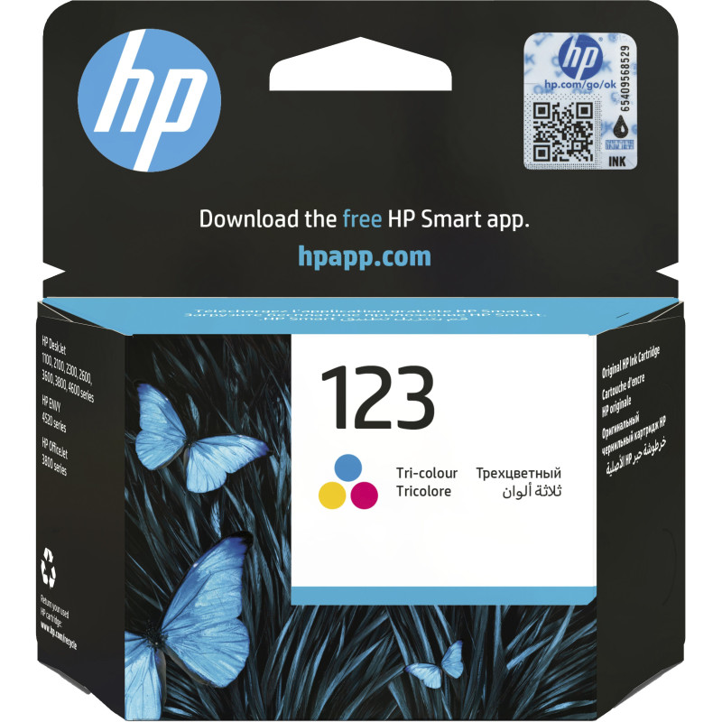 HP 123 Tri-color Ink Cartridge