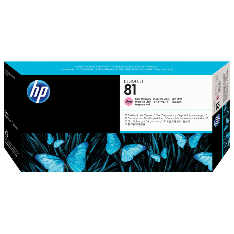 HP 81 Light Magenta DesignJet Dye Printhead and Printhead Cleaner HP 81 Light Magenta DesignJet Dye Printhead and Printhead Cleaner
