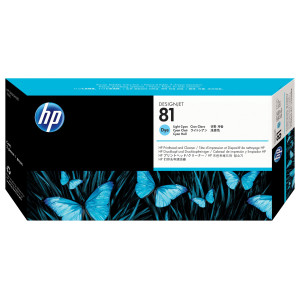 HP 81 Light Cyan DesignJet Dye Printhead and Printhead Cleaner