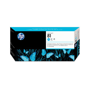 HP 81 Cyan DesignJet Dye Printhead and Printhead Cleaner