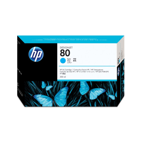 HP 80 350-ml Cyan DesignJet Ink Cartridge