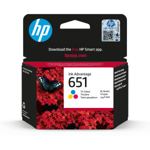 HP 651 Tri-color Original Ink Advantage Cartridge