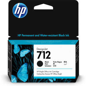 HP 712 38ml Black Ink Cartridge T630/T230