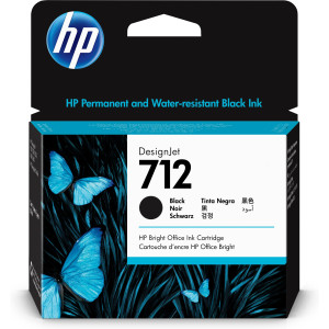 HP 712 80ml Black Ink Cartridge T630/T230