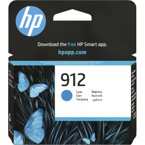 HP 912 Cyan Original Ink Cartridge Pour OJ 8023