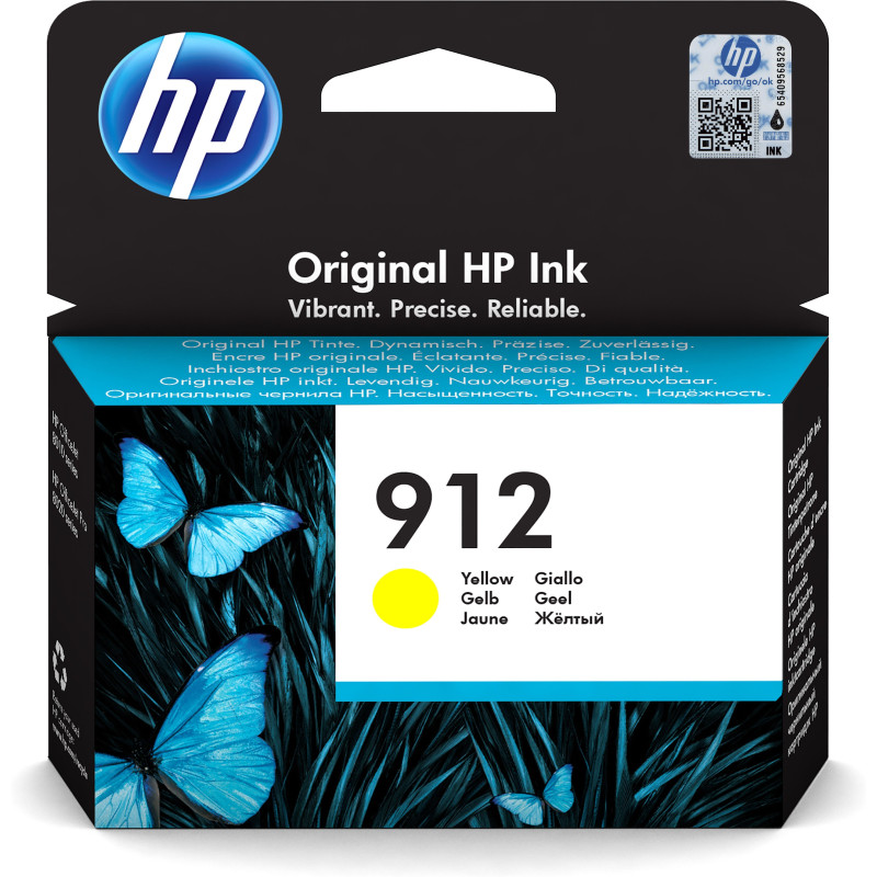 HP 912 Yellow Original Ink Cartridge Pour OJ 8023