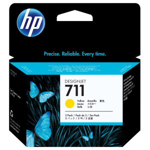 HP 711 3-pack 29-ml Yellow DesignJet Ink Cartridges