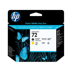 HP 72 Matte Black and Yellow DesignJet Printhead