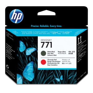 HP 771 Matte Black/Chromatic Red DesignJet Printhead