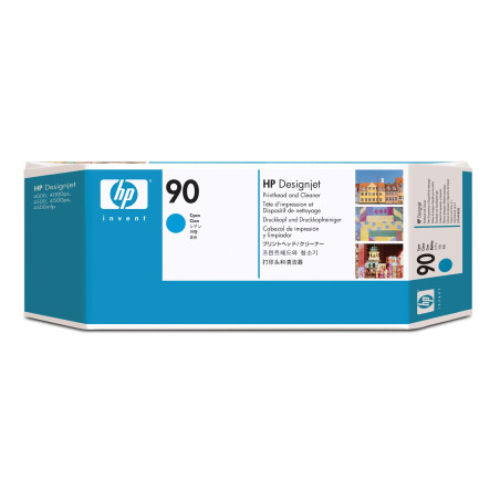 HP 90 Cyan DesignJet Printhead and Printhead Cleaner