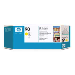 HP 90 Yellow DesignJet Printhead and Printhead Cleaner