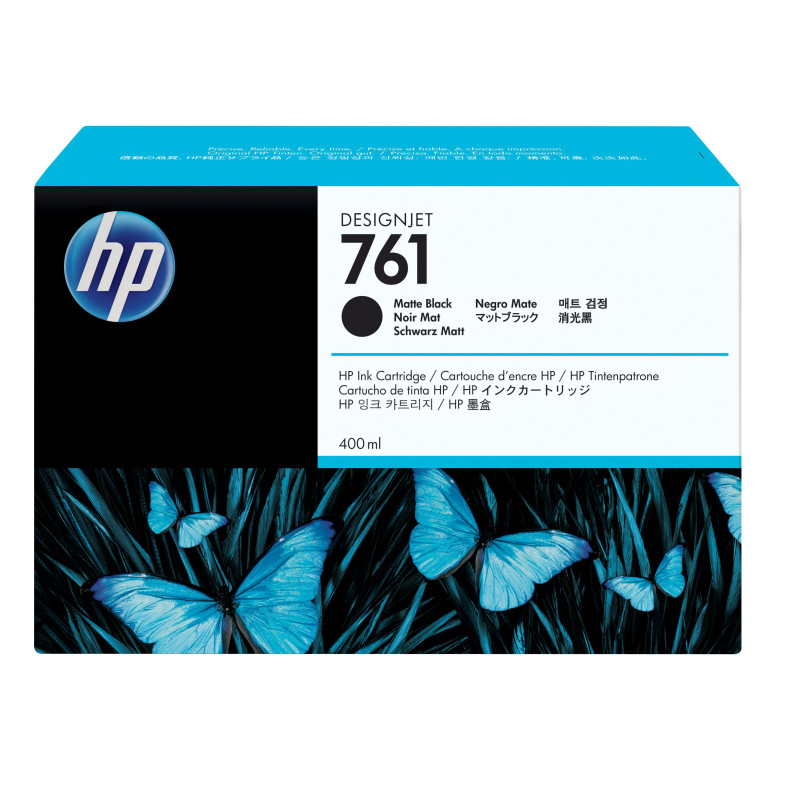 HP 761 400-ml Matte Black DesignJet Ink Cartridge