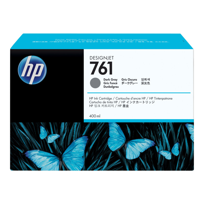 HP 761 400-ml Dark Gray DesignJet Ink Cartridge HP 761 400-ml Dark Gray DesignJet Ink Cartridge