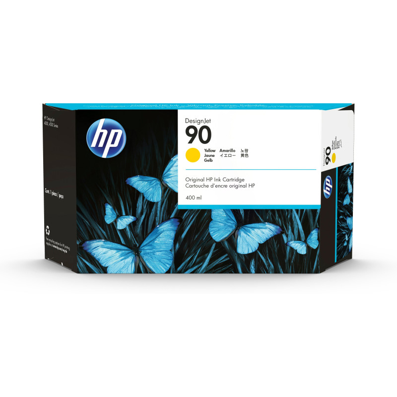 HP 90 400-ml Yellow DesignJet Ink Cartridge HP 90 400-ml Yellow DesignJet Ink Cartridge