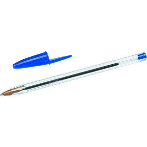 BIC Cristal Original Ecriture Stylos-Bille Pointe Moyenne (1,0 mm) - Design Fonctionnel - Couleur Bleu, Boîte de 50