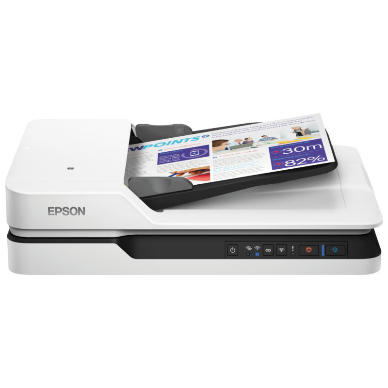 EPSON WorkForce DS-1660W, WiFi A4 , Recto Verso 25 ppm en Noir & Couleur , 10 ipm , 1200 dpi