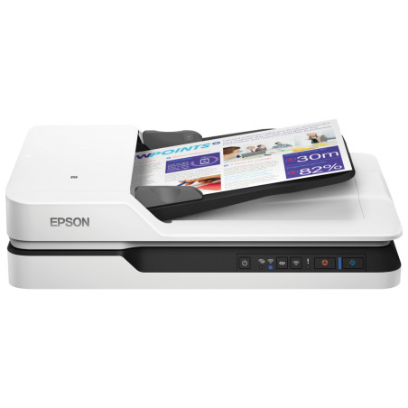 EPSON WorkForce DS-1660W, WiFi A4 , Recto Verso 25 ppm en Noir & Couleur , 10 ipm , 1200 dpi