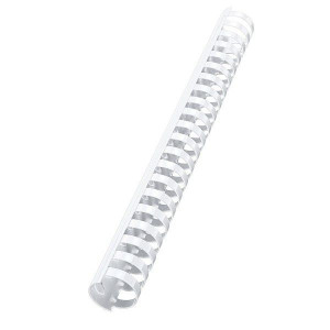 Reliure Spirale en PVC , 50 Pcs. Blanc